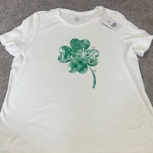 Kim Rogers “Lucky” shamrock s/s tee
